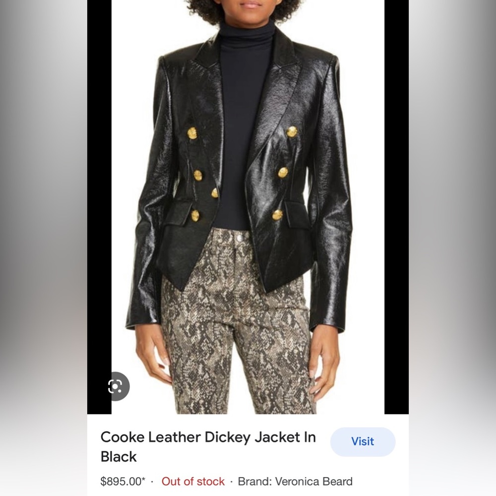 Black Cooke Dickey Jacket by Veronica Beard